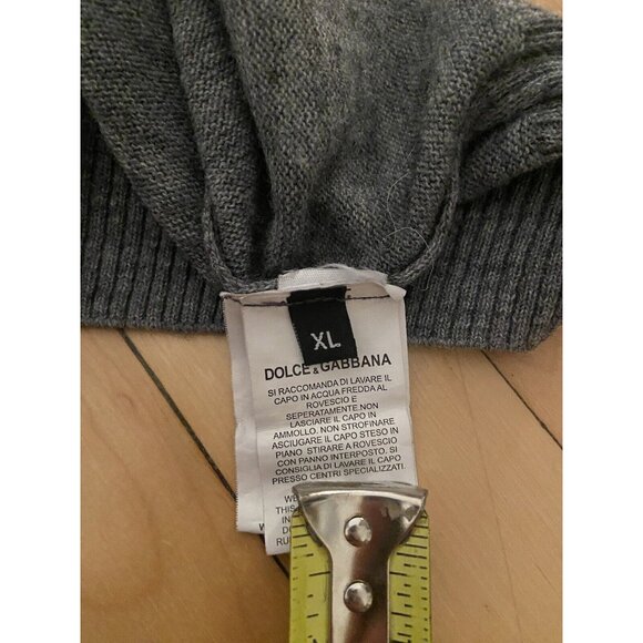 Dolce & Gabbana Men’s  V Neck Back Logo Wool V-neck Sweater Jumper Black Fits S - Picture 10 of 11